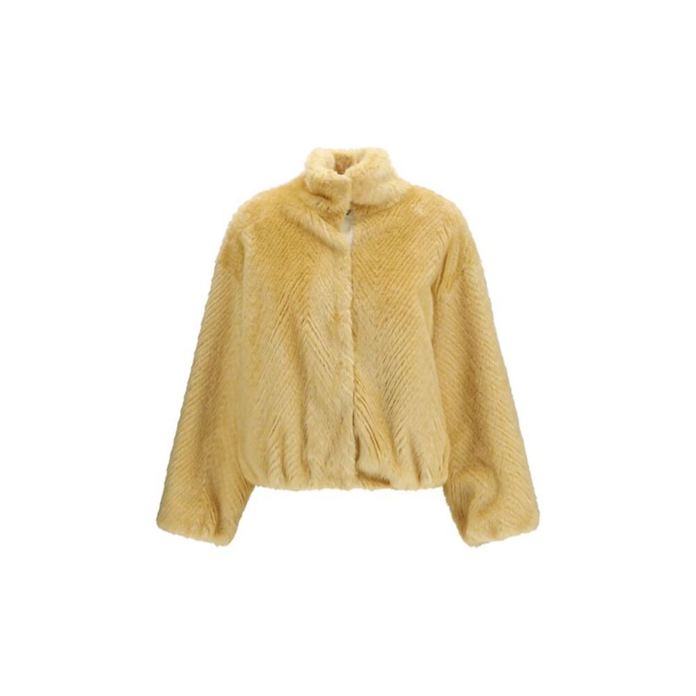 Forte_Forte Women Chevron Faux Fur Bomber Jacket